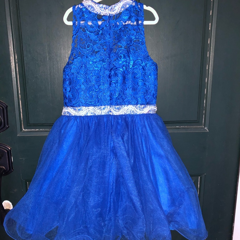 Jolene Girls lace and tulle halter dress size 8